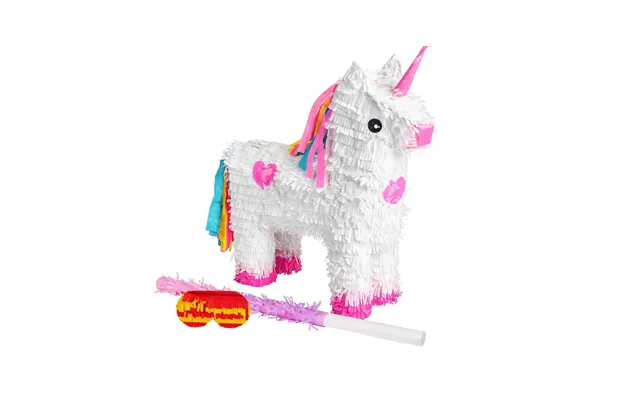 Large Unicorn Pinata Party Set - Pink Stick