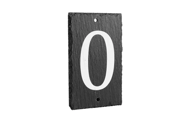Number 0 Slate House Sign