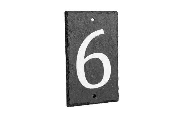 Number 6 Slate House Sign