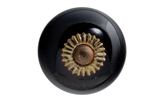 Round Ceramic Cabinet Knob - Black