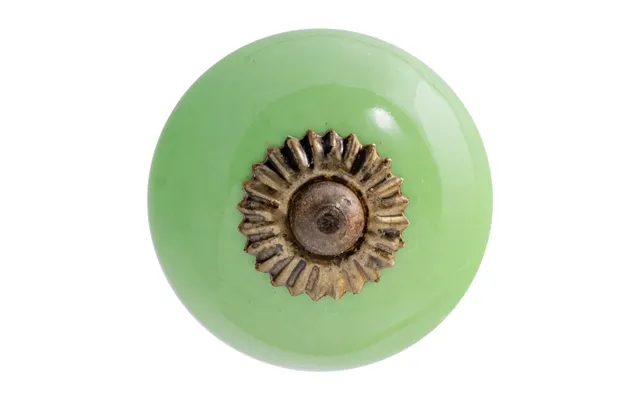 Round Ceramic Cabinet Knob - Green