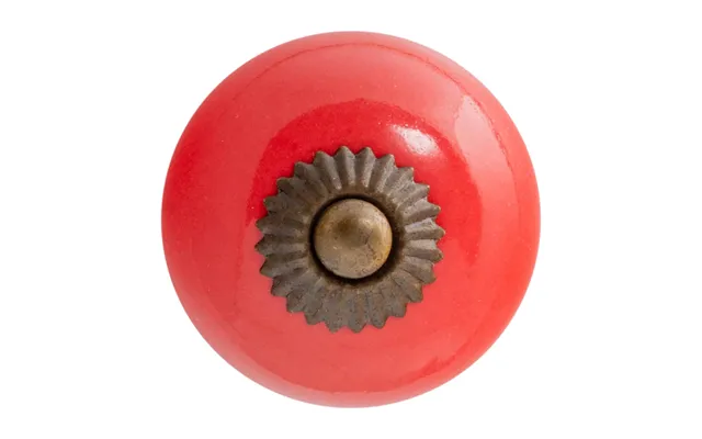 Round Ceramic Cabinet Knob - Red