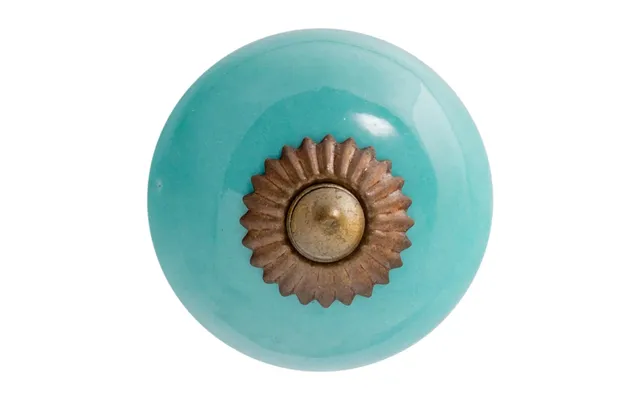Round Ceramic Cabinet Knob - Turquoise
