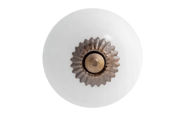 Round Ceramic Cabinet Knob - White