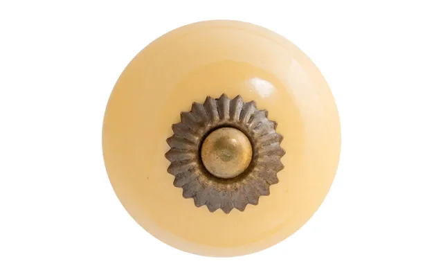 Round Ceramic Cabinet Knob - Yellow