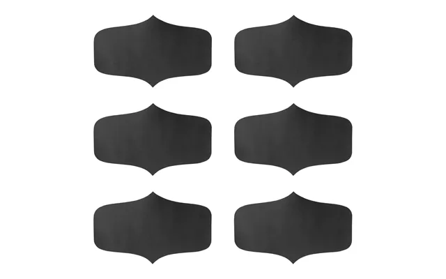 Small Black Chalk Board Storage Jar Labels - Pack Of Six