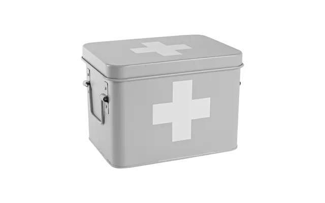 Vintage First Aid Tin - Grey