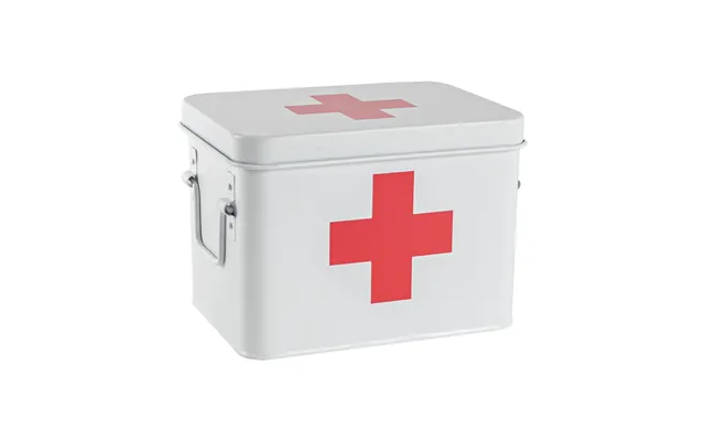 Vintage First Aid Tin - White