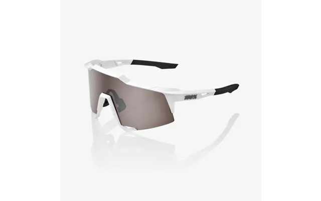 100% Speedcraft Sunglasses With Hiper Lens - Matte White Silver Mirror, Ideal For Running And Outdoor Activities