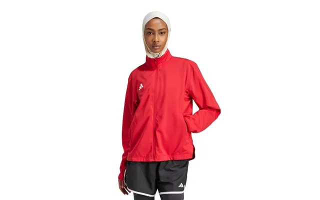 Adidas Adizero E Jacket For Women - Lightweight Red Running Jacket With High Collar