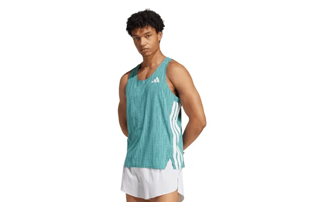 Adidas Adizero Singlet For Men - Lightweight Blue Running Top For Optimal Performance