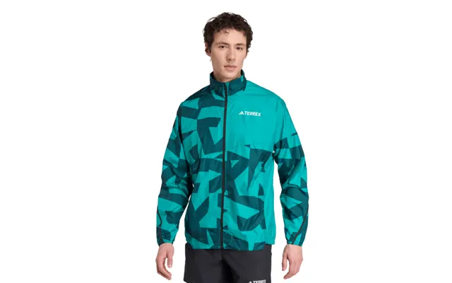 Adidas Terrex Windbreaker Jacket Men's Size S Green - Lightweight And Breathable For Outdoor Adventures