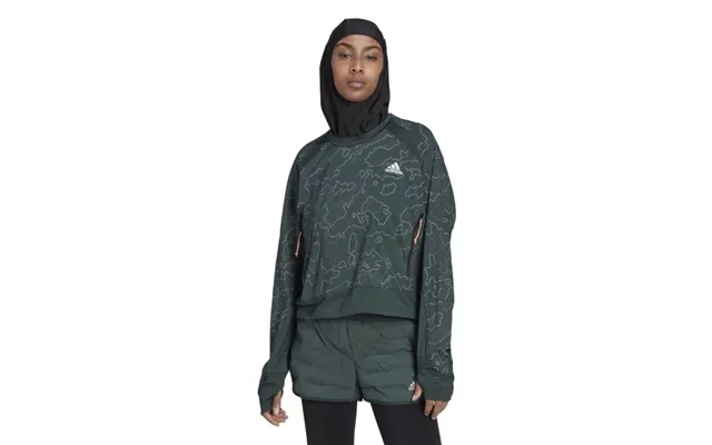 Adidas Xcity Cover Up Women's Green Jacket - Windproof Running Essential