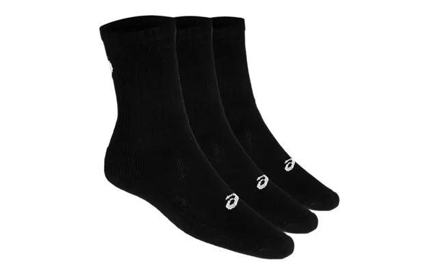 Asics 3-pack Crew Socks Black Size 39-42 Eu For Running And Training - All-day Comfort And Support