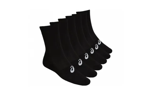 Asics Crew Socks 6-pack Black Size 43-46 Eu - Comfort And Support For Running And Training