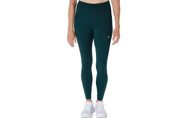 Asics Women's Green High-waisted Running Tights - Ideal For Training And Outdoor Activities