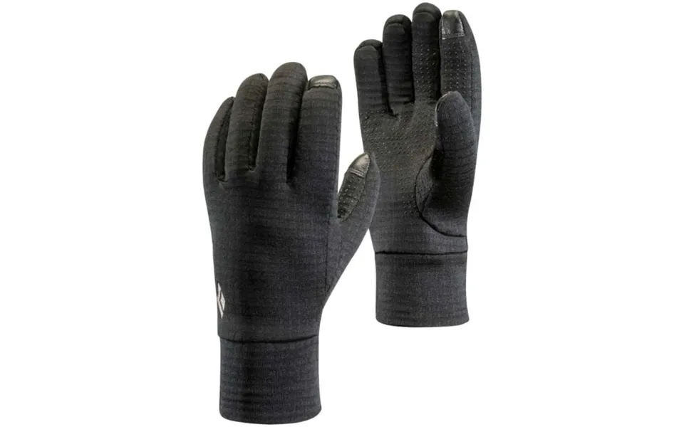Black Diamond Midweight Gridtech Gloves For Running And Outdoor Activities - Black