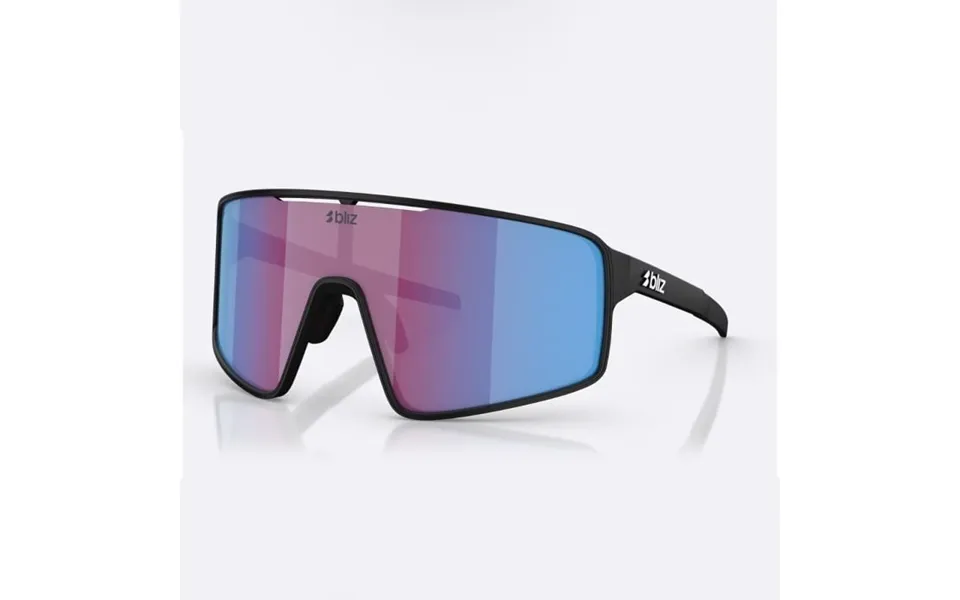 Bliz P001 Matte Black Rose-violet Mirror Blue Sunglasses For Active Outdoor Enthusiasts