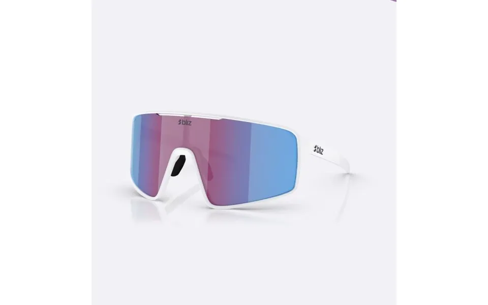 Bliz P001 Matte White Sunglasses With Rose-violet Mirror For Active Outdoor Enthusiasts