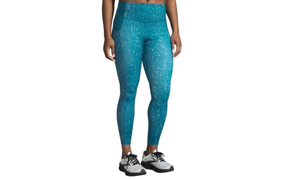 Brooks Method 7 8 Tights For Women - Lagoon Speckle Print For Ultimate Comfort In Running