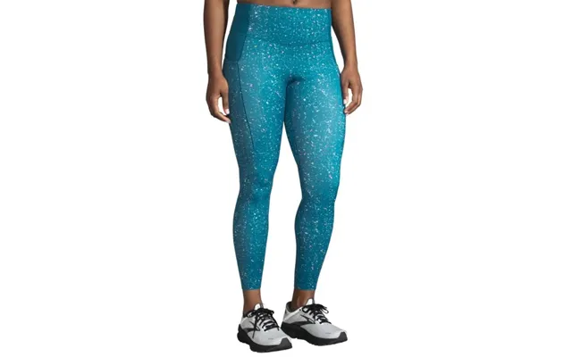 Brooks Method 7 8 Tights For Women - Lagoon Speckle Print For Ultimate Running Comfort