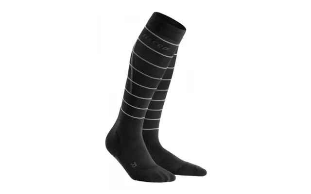 Cep Black Reflective Compression Socks For Enhanced Running Performance