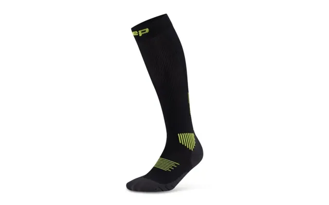 Cep Core Run Socks Tall 5.0 For Men - Black Lime Compression Running Socks
