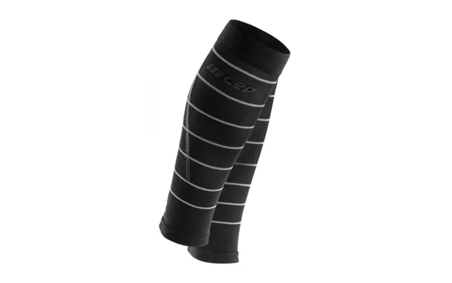 Cep Reflective Compression Calf Sleeves For Enhanced Running Performance - Black
