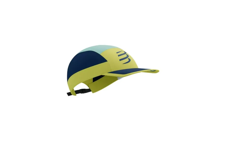 Compressport 5 Panel Light Cap In Green Sheen Blue Perfect For Runners And Outdoor Enthusiasts