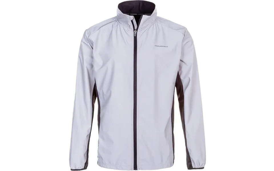 Endurance Peelier Light The Night Running Jacket Junior Grey Reflective - Lightweight & Perfect For Dusk Runs