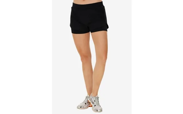 Endurance Yarol 2-in-1 Running Shorts For Women - Black, Lightweight, Breathable, Ideal For Training And Long Runs