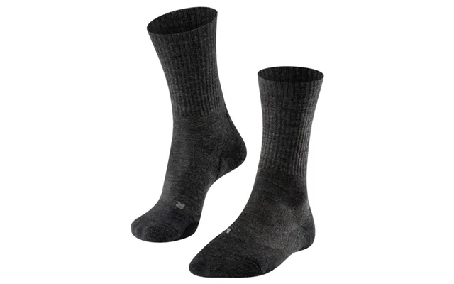 Falke Tk2 Explore Wool Socks For Men - Black Gray, Ideal For Outdoor Running Adventures