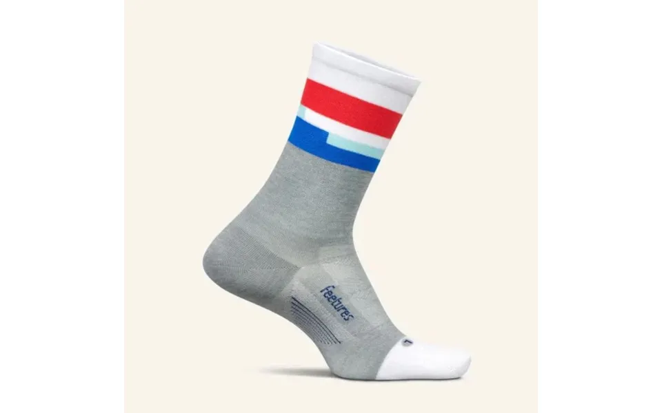Feetures Elite Ultra Light Mini Crew Socks Grey M - Ultimate Comfort For Running And Training