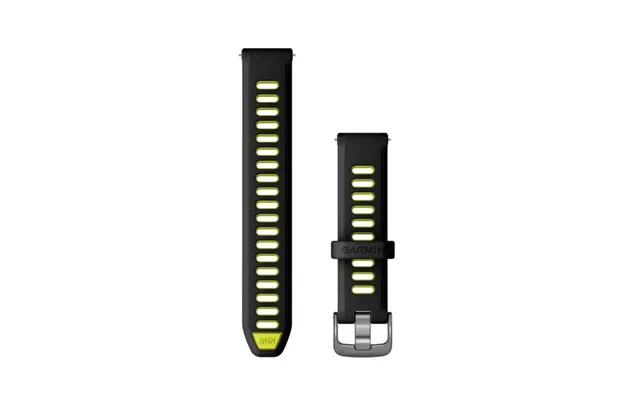 Garmin Quick Release 18 Mm Silicone Strap In Black & Yellow For Active Lifestyles