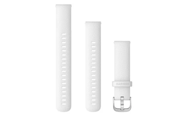 Garmin Quick Release 18 Mm Silicone Strap In White Silver For Active Lifestyles