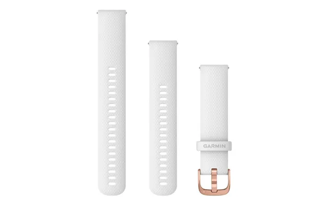 Garmin Quick Release 20 Mm Silicone Band In Rose Gold White For Active Lifestyles