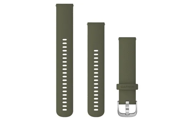 Garmin Quick Release 20 Mm Silicone Band In Silver Moss For Active Lifestyles
