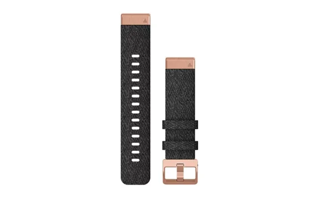 Garmin Quickfit 20 Heathered Black Nylon Strap With Rose Gold For Active Lifestyles