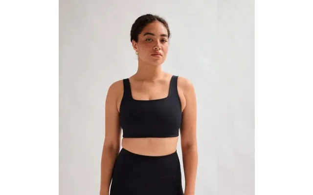 Girlfriend Collective Tommy Bra Square Neck Sports Bra Size S - Black For Training And Everyday Wear