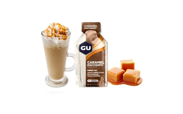 Gu Energy Gel With Caffeine - Caramel Macchiato For Endurance Boost During Runs