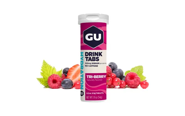 Gu Energy Hydration Drink Tabs Tri-berry - Stay Hydrated During Your Runs With Optimal Fluid Balance