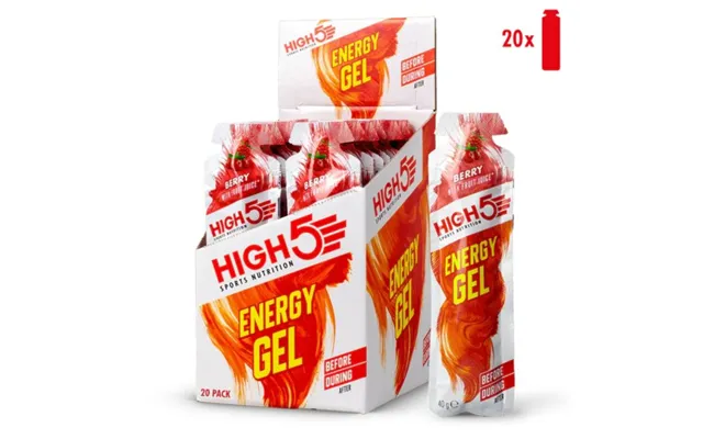 High5 Energy Gel Berry - 20 Pack For Endurance Runners And Active Lifestyles
