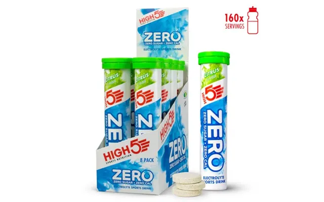 High5 Zero Citrus Electrolyte Tablets - Hydration Boost For Runners & Athletes, 8x20 Tabs, Refreshing Citrus Flavour