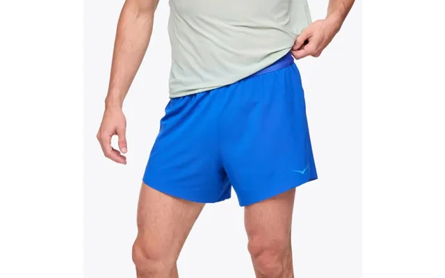 Hoka Glide 5 Inch Running Shorts With Inner Briefs Xl - Blue For Comfortable Training