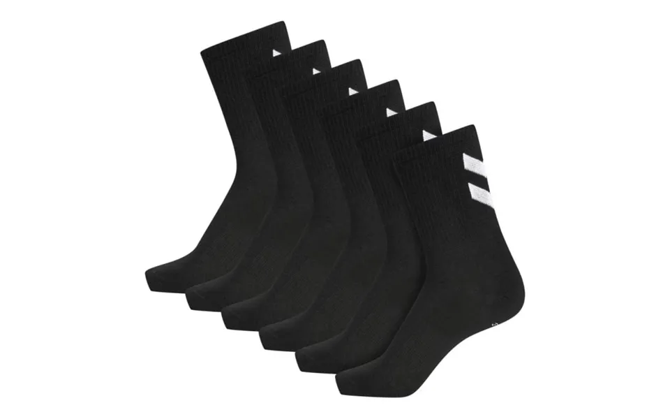 Hummel Chevon Mid-cut Black Socks 6-pack For Ultimate Comfort In Running
