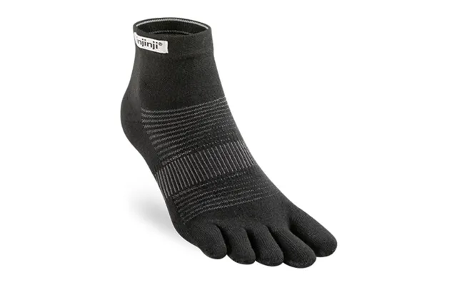 Injinji Run Lightweight Mini Crew Socks Black 44.5-47 For Running And Training With Optimal Comfort