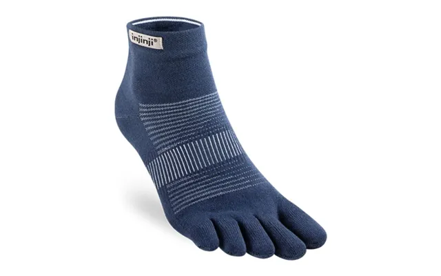 Injinji Run Lightweight Mini Crew Socks Navy Size 44.5-47 Eu For Comfortable Running And Optimal Support