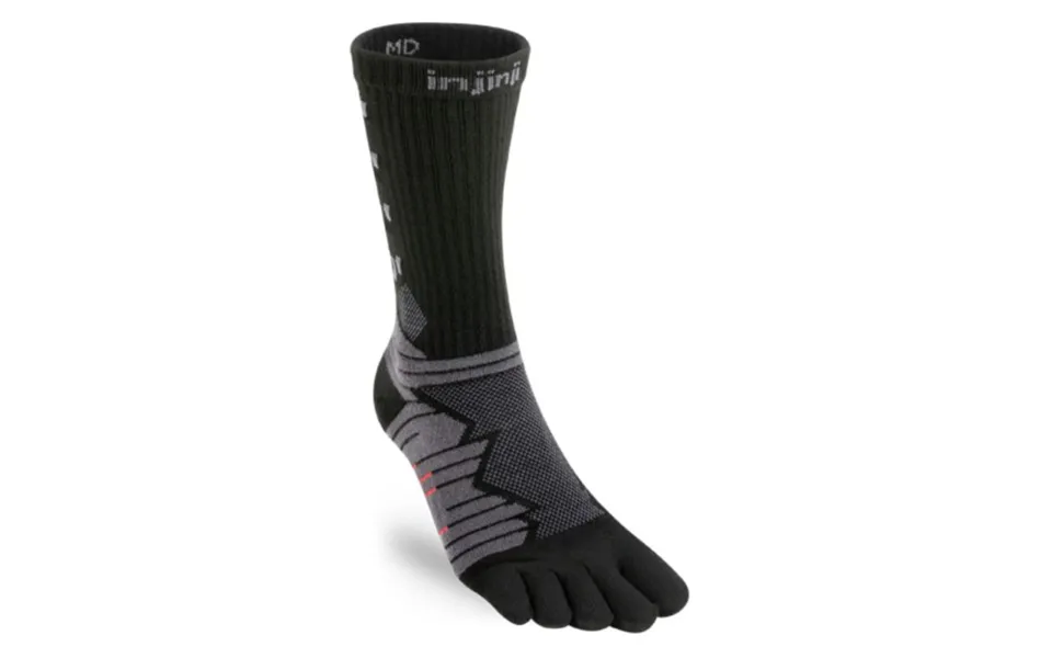 Injinji Ultra Run Crew Socks Black 37-40 - Ultimate Comfort And Support For Long Distances