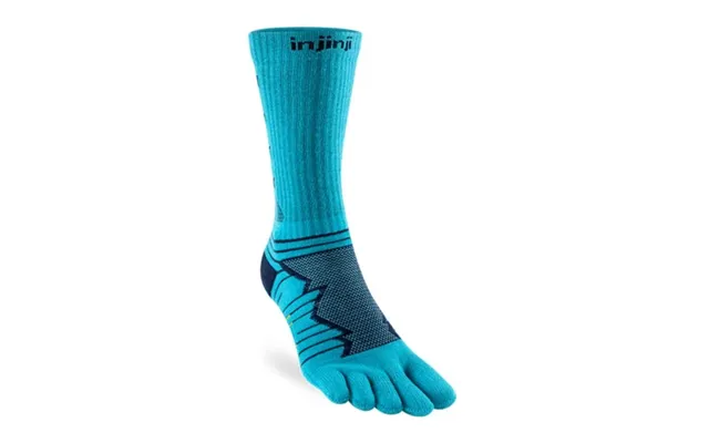 Injinji Ultra Run Crew Socks - Ultimate Comfort For Runners In Blue, Perfect For Long Distances And Trail Adventures