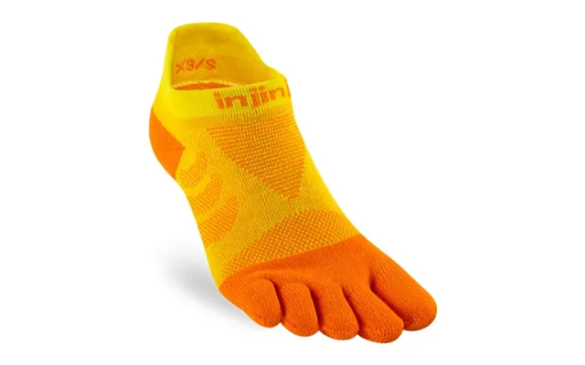 Injinji Ultra Run No-show Running Socks For Women Orange - Perfect For Long-distance Comfort And Blister Prevention